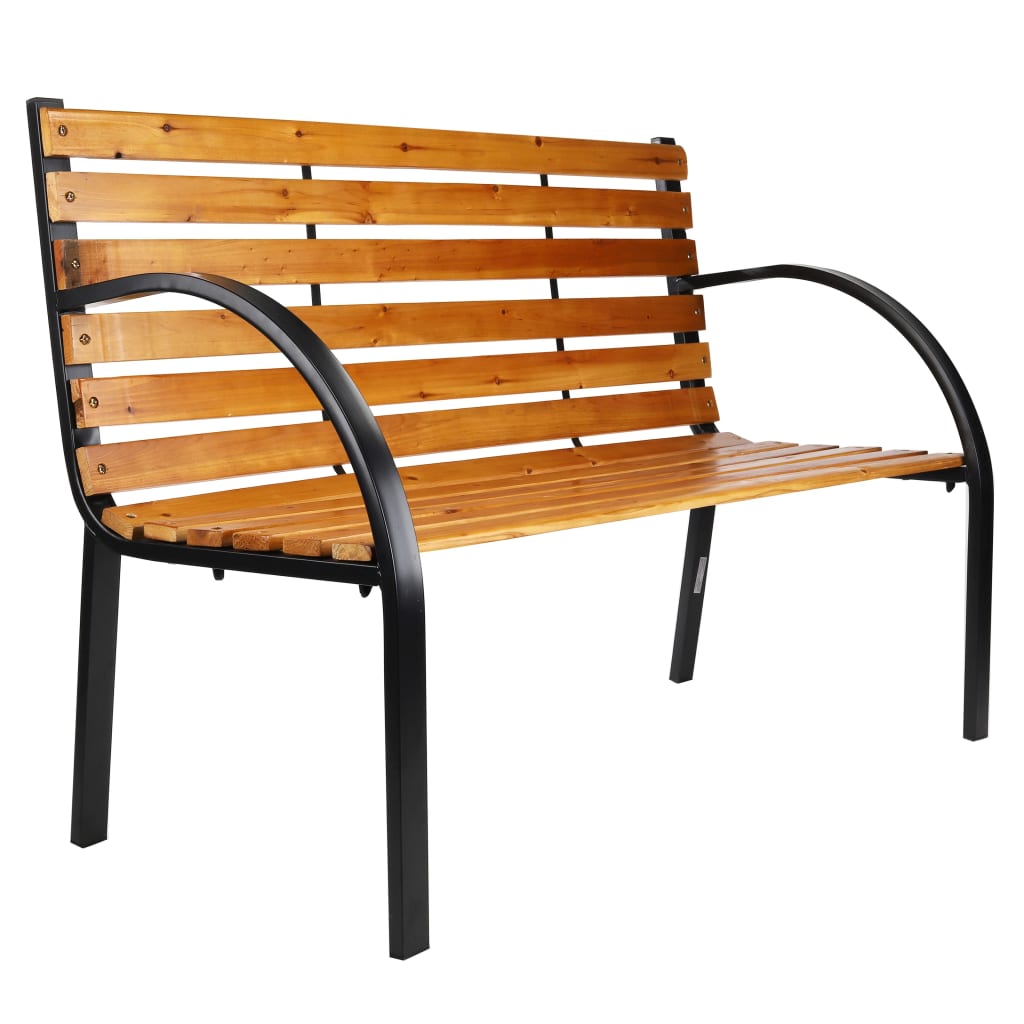 Parkbankje 122x60x81 cm bruin