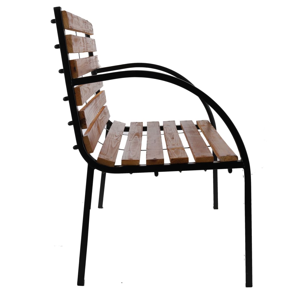 Parkbankje 122x60x81 cm bruin