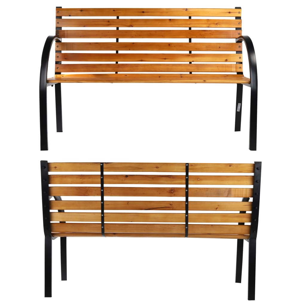 Parkbankje 122x60x81 cm bruin
