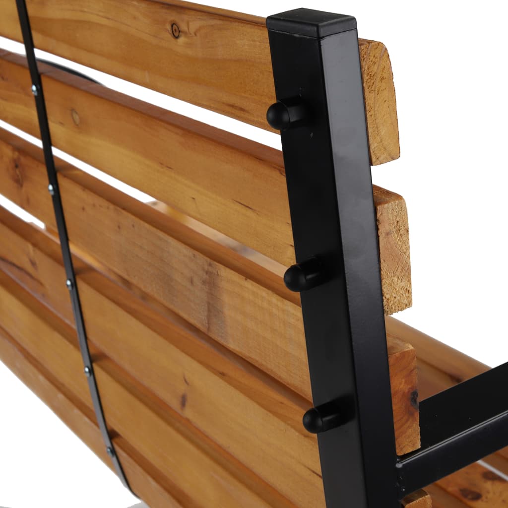 Parkbankje 122x60x81 cm bruin