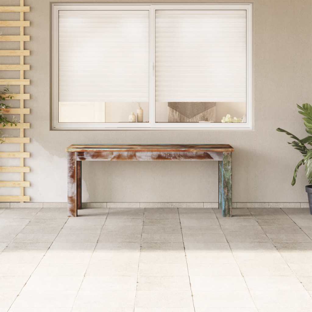 Bankje 110x35x45 cm massief gerecycled hout