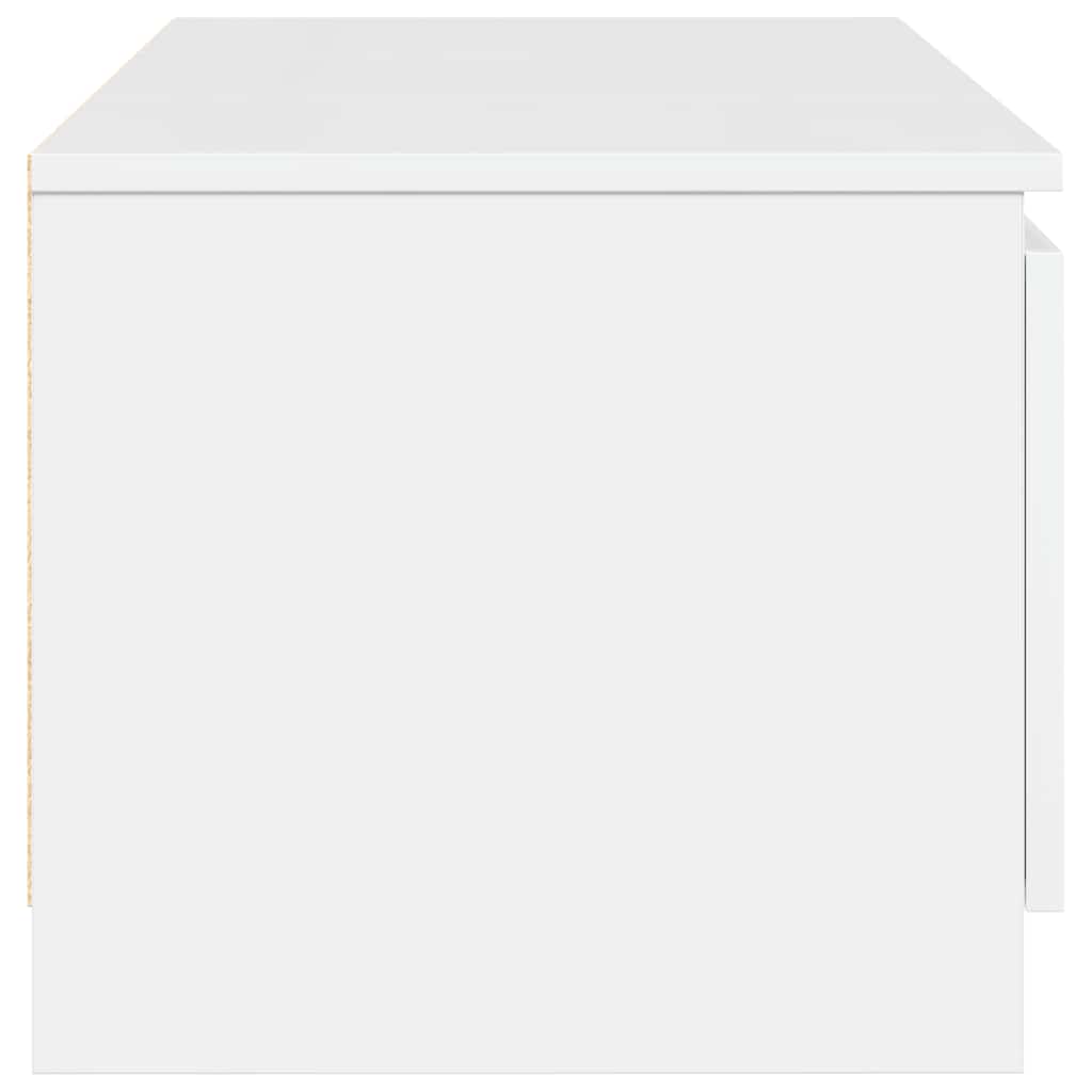 Tv-meubel 140x40x35,5 cm bewerkt hout hoogglans wit
