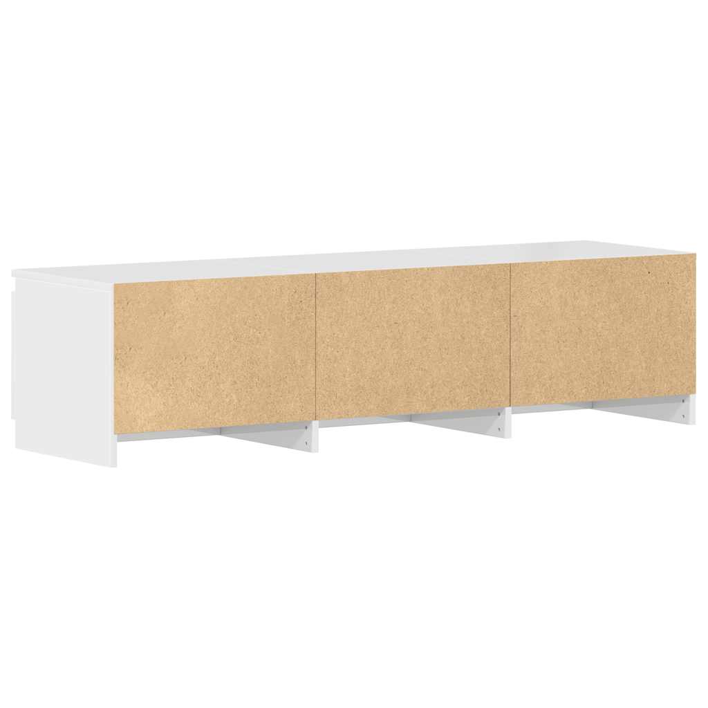 Tv-meubel 140x40x35,5 cm bewerkt hout hoogglans wit