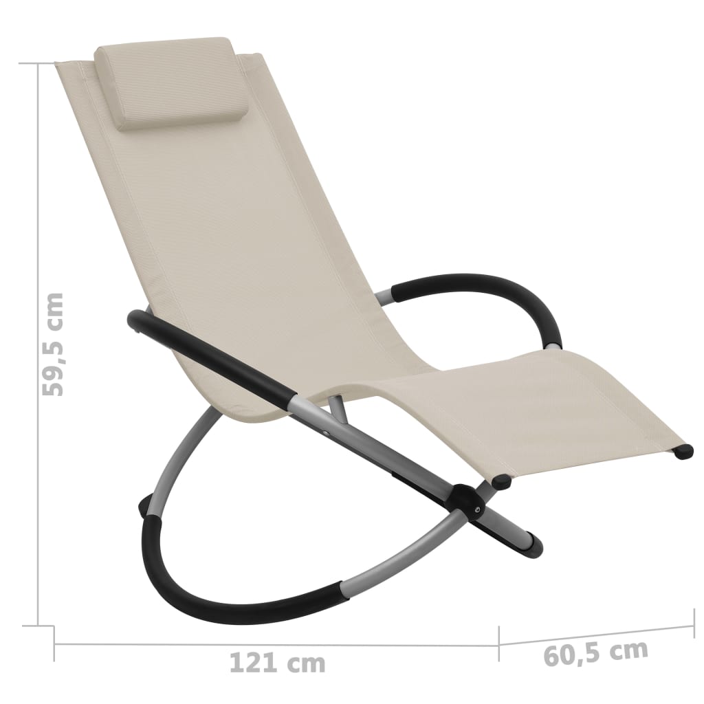 Kinderligbed staal crèmekleurig