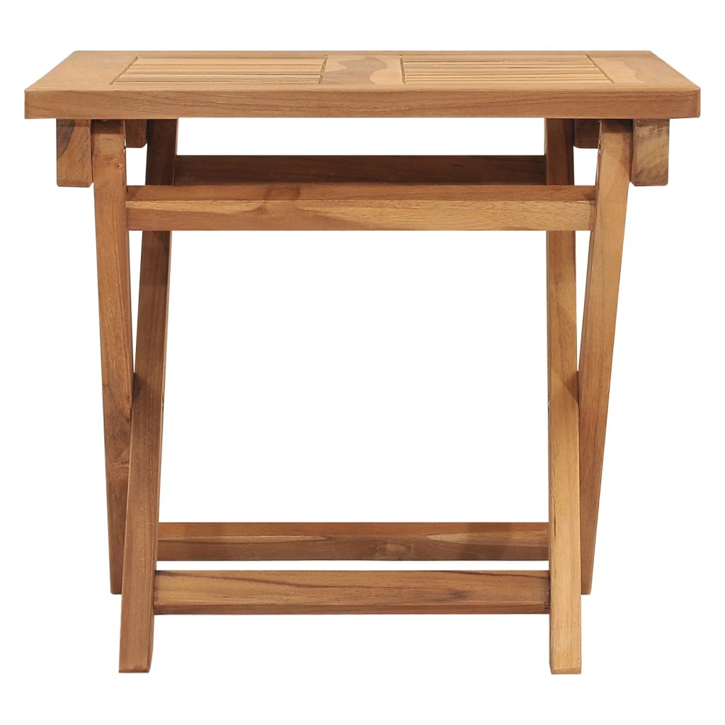 Ligbed met tafel massief teakhout