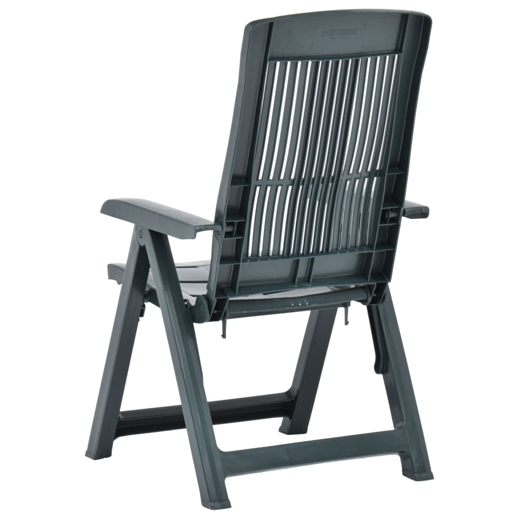 Tuinstoelen 2 st verstelbaar kunststof groen