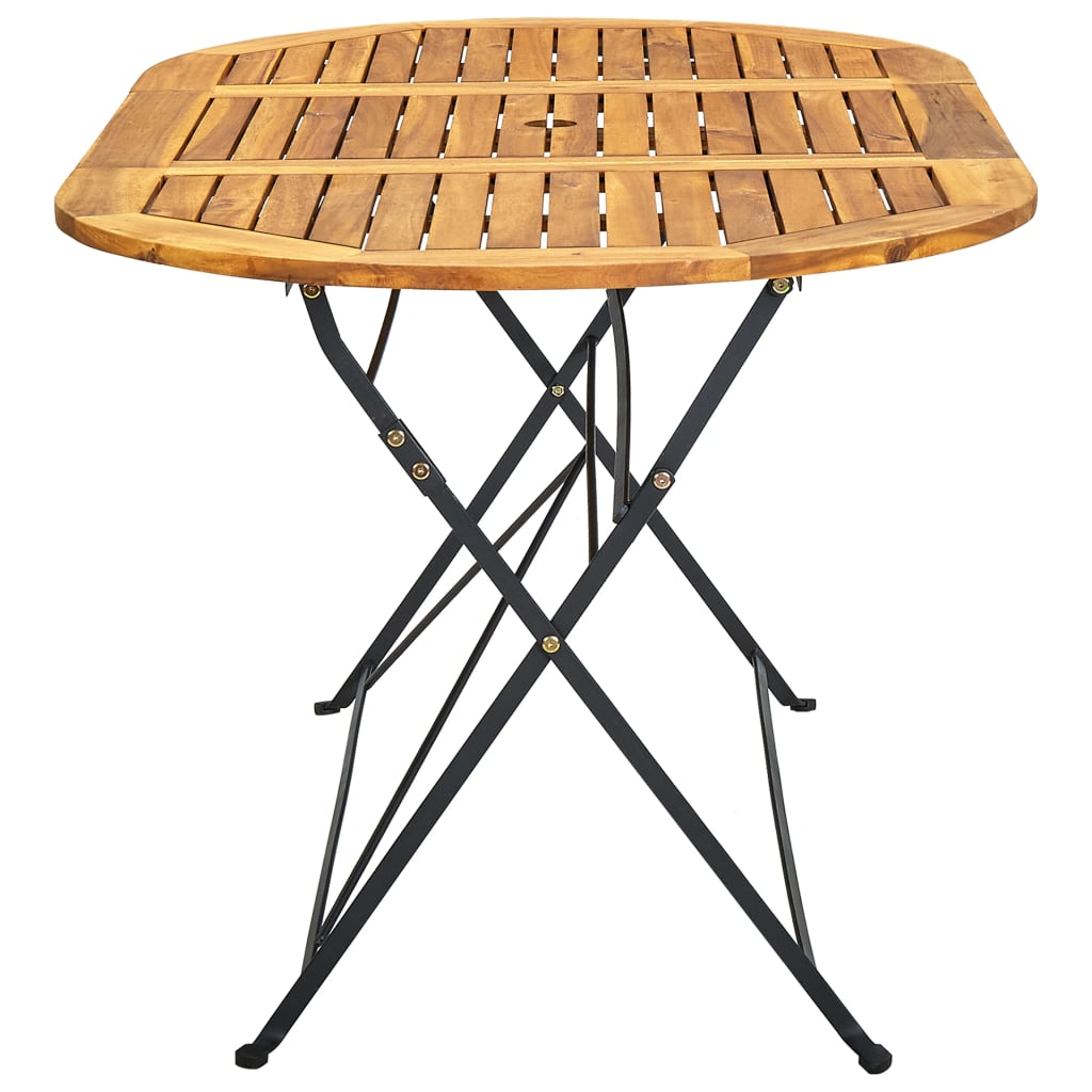 Tuintafel ovaal 160x85x74 cm massief acaciahout