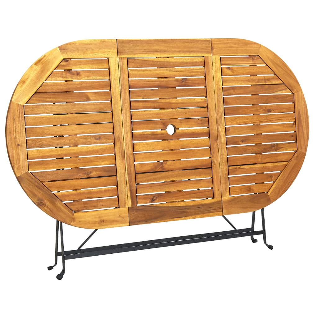 Tuintafel ovaal 160x85x74 cm massief acaciahout