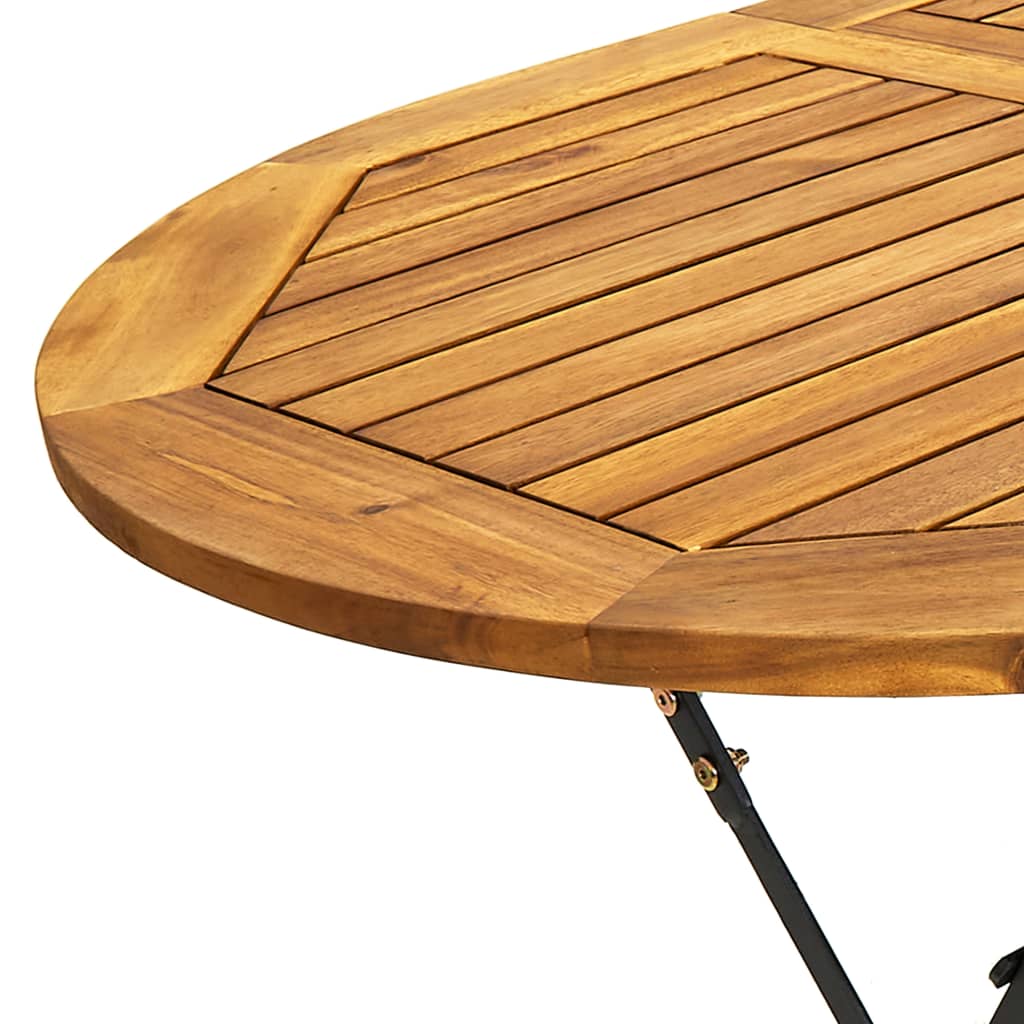 Tuintafel ovaal 160x85x74 cm massief acaciahout
