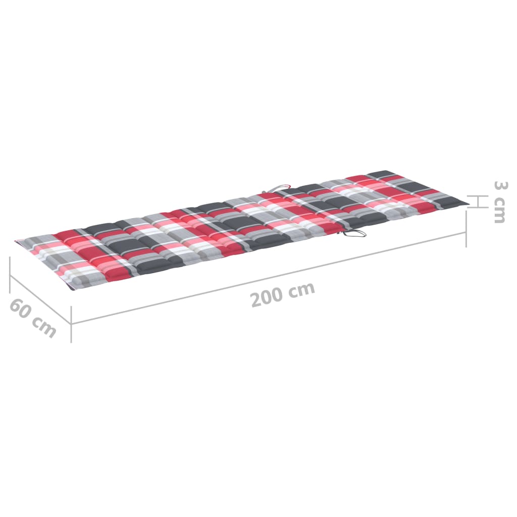 Ligbed 2-persoons met kussens massief acaciahout grijs