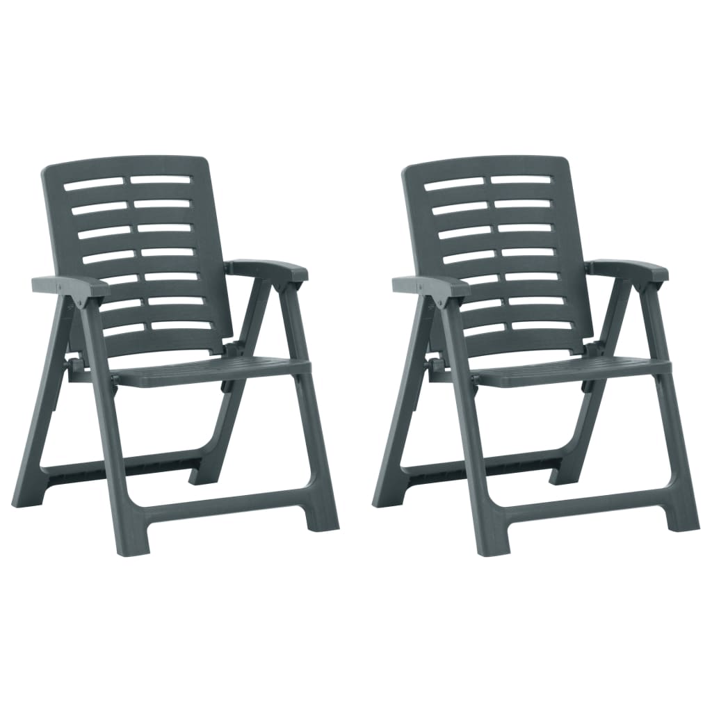 Tuinstoelen 2 st kunststof groen