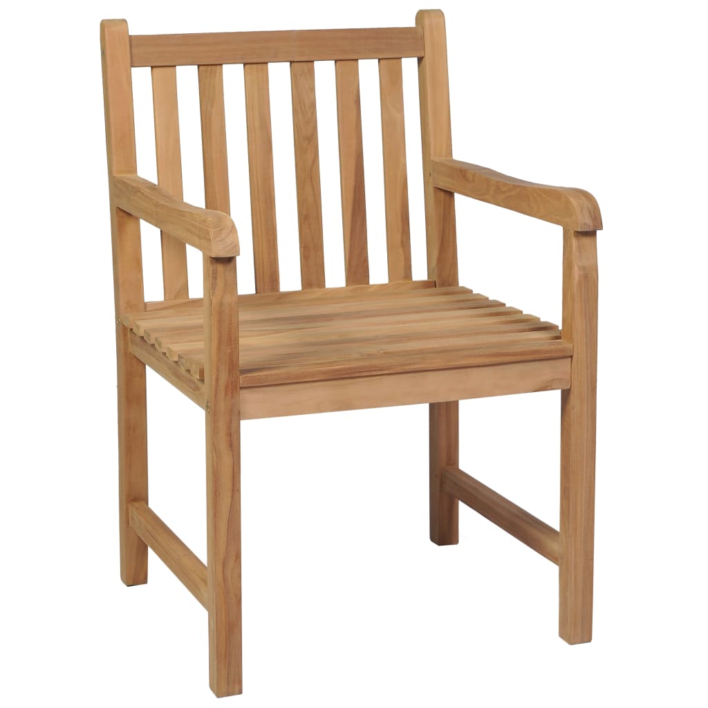 Tuinstoelen 4 st massief teakhout
