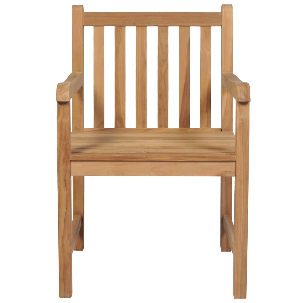 Tuinstoelen 4 st massief teakhout