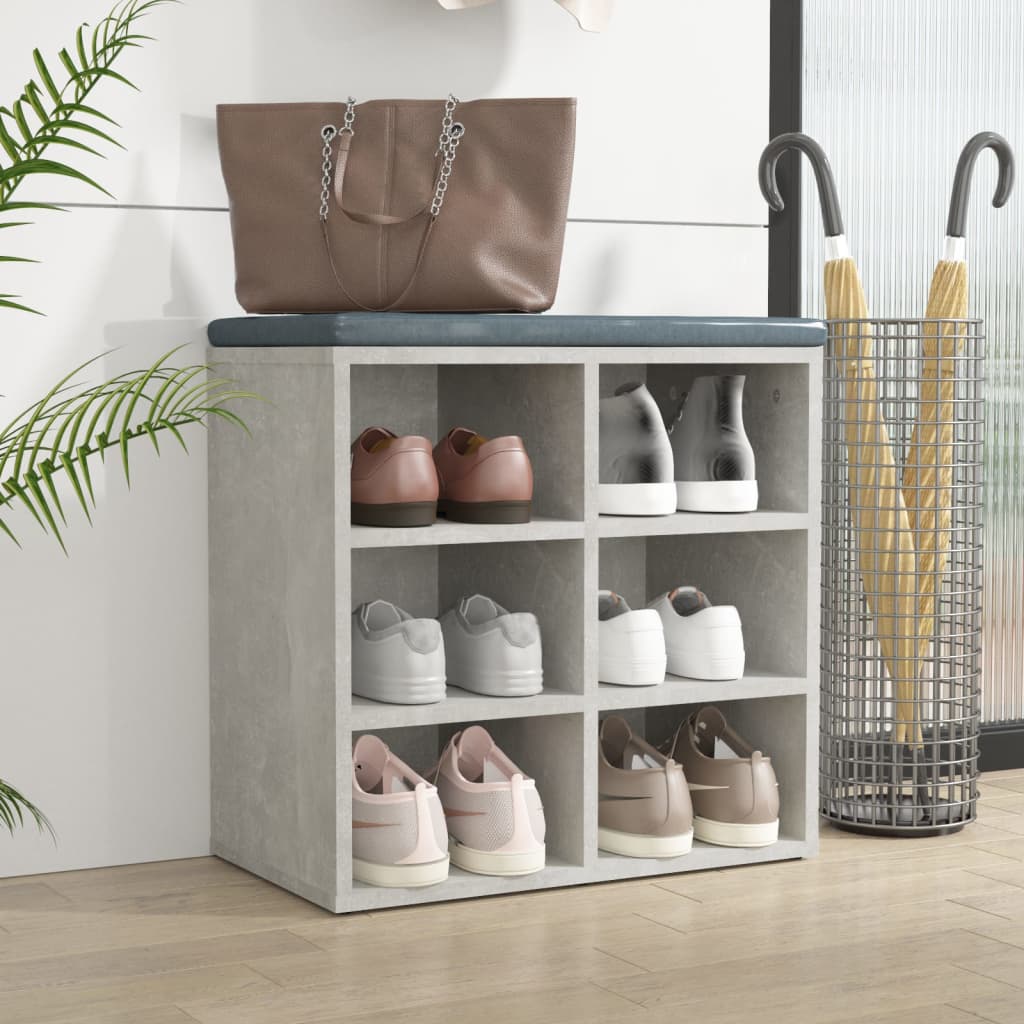 Schoenenkast 52,5x30x50 cm betongrijs