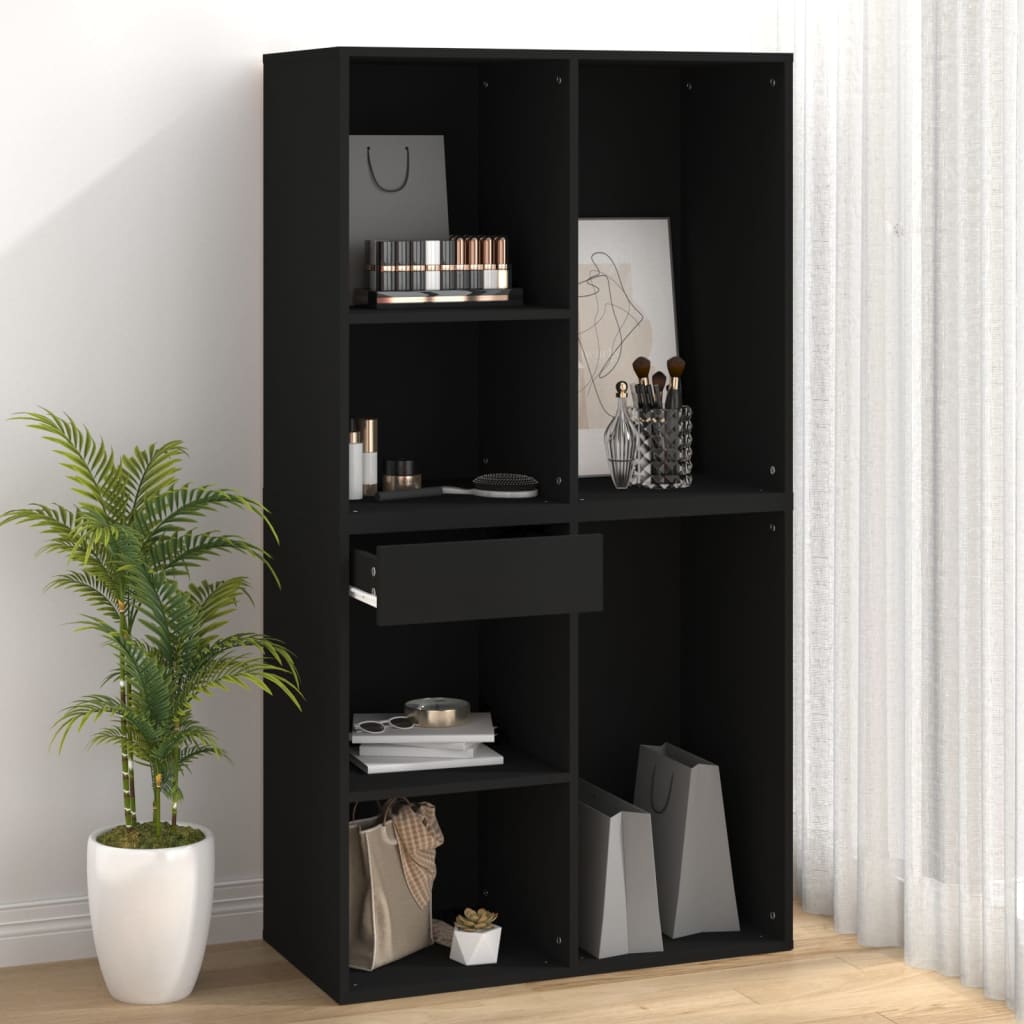 Cosmeticakast 80x40x75 cm bewerkt hout zwart