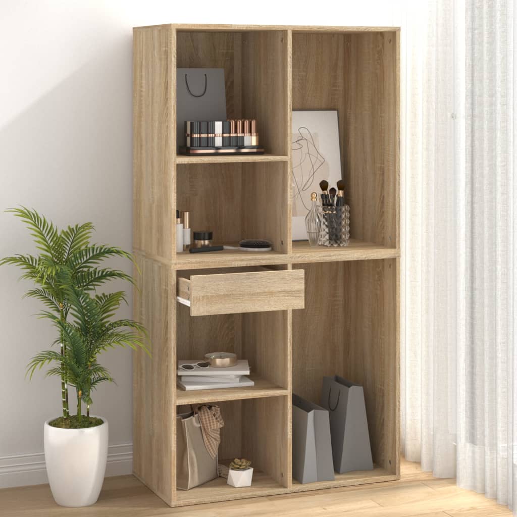 Cosmeticakast 80x40x75 cm bewerkt hout sonoma eikenkleurig