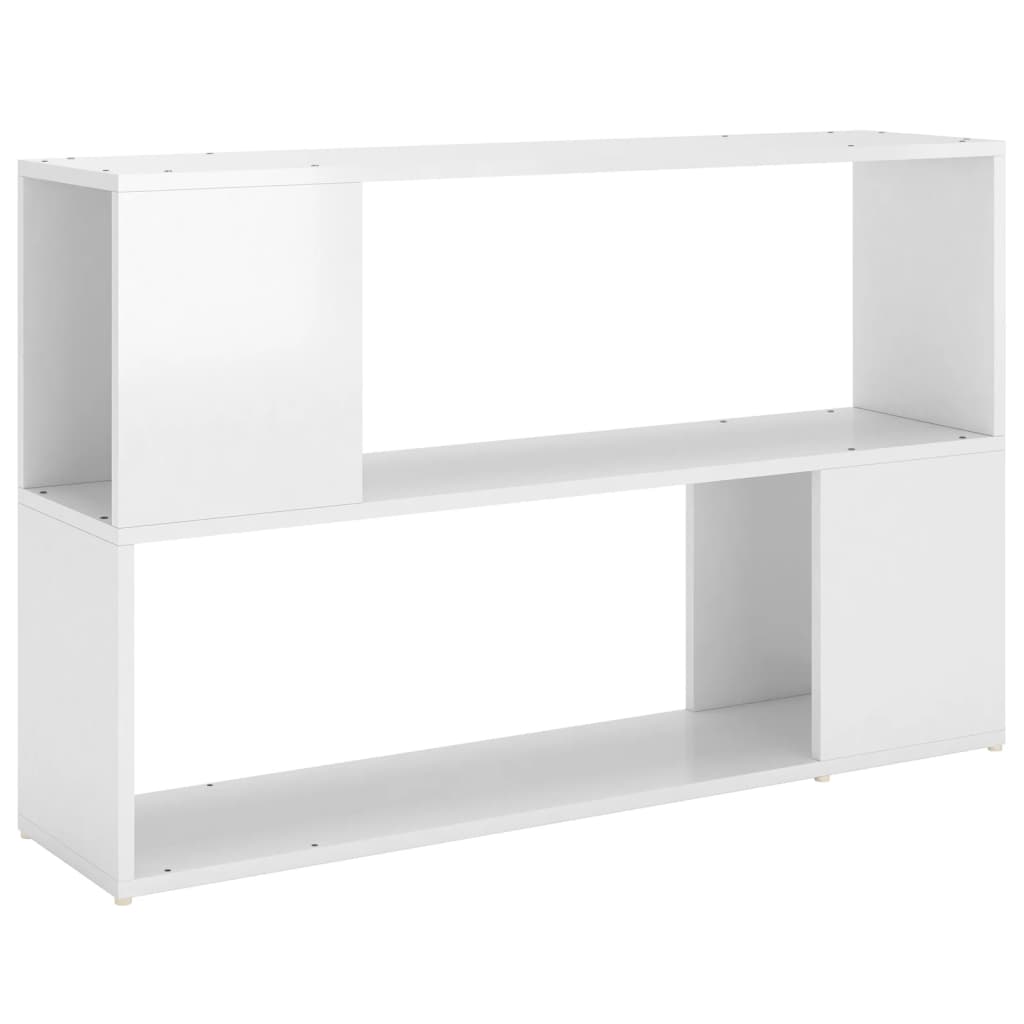 Boekenkast 100x24x63 cm bewerkt hout hoogglans wit