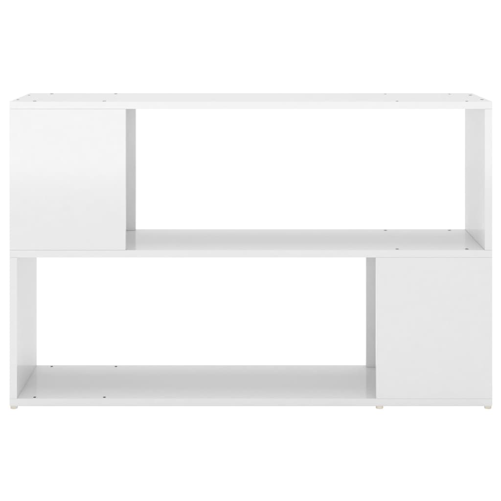 Boekenkast 100x24x63 cm bewerkt hout hoogglans wit