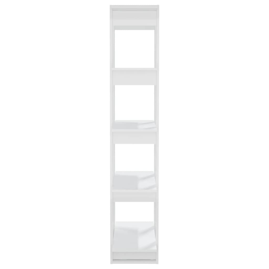 Boekenkast/kamerscherm 80x30x160 cm hoogglans wit