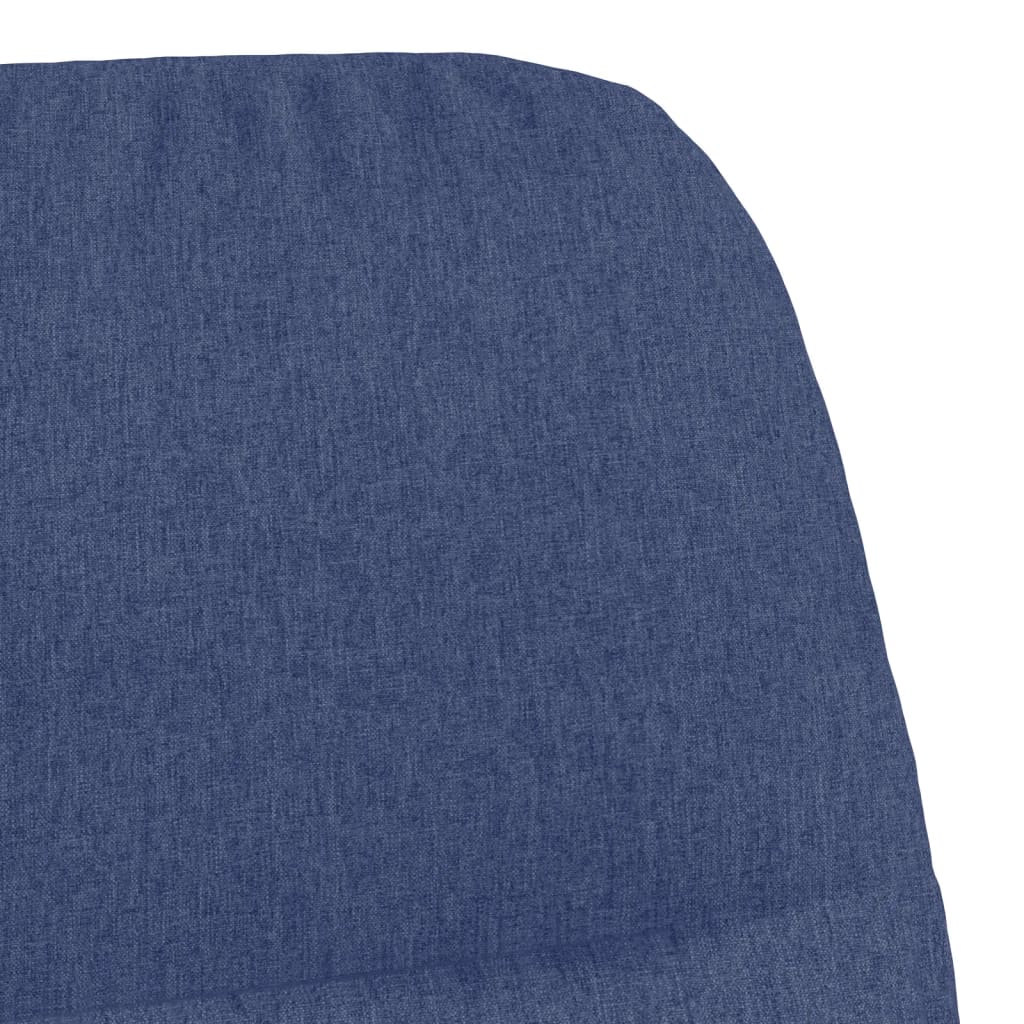 Relaxstoel met voetenbank stof blauw