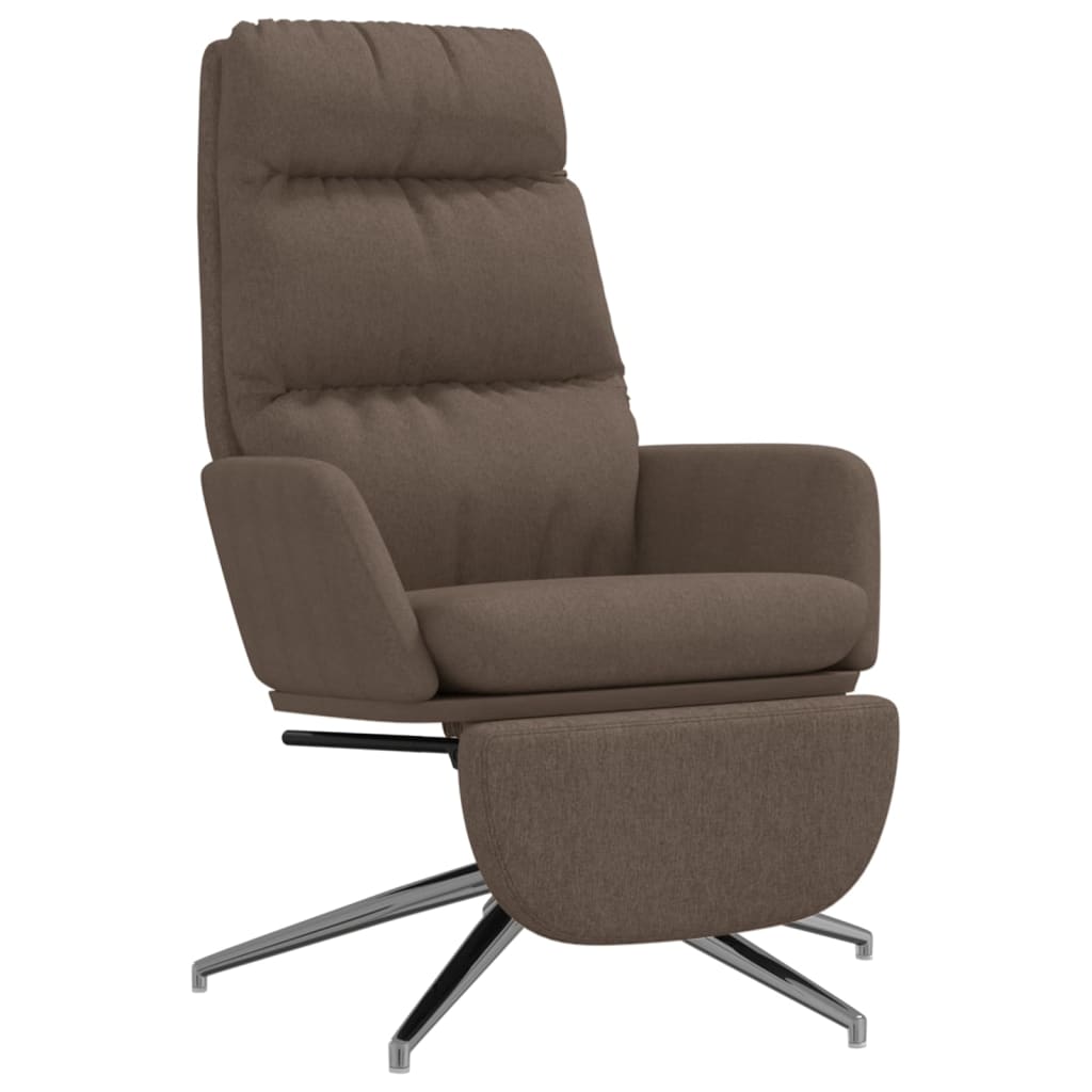 Relaxstoel met voetensteun stof taupe