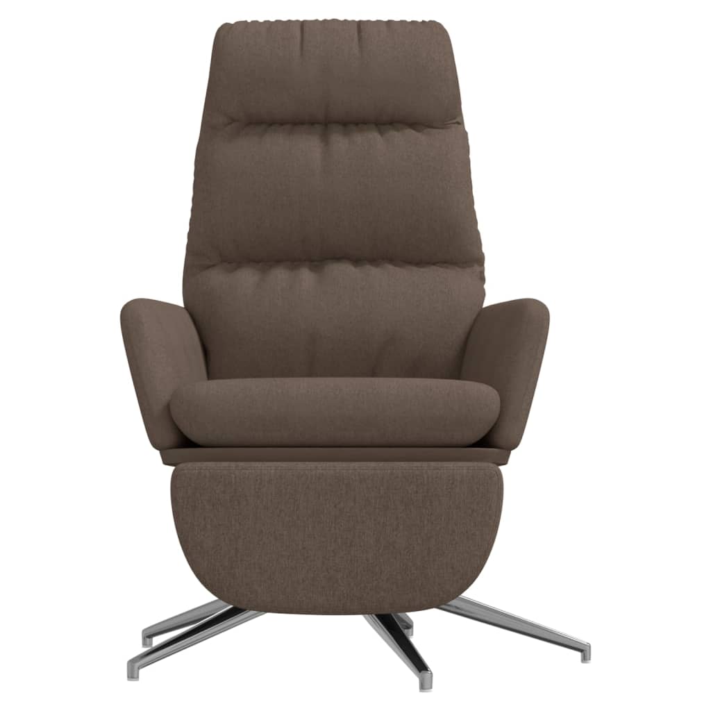 Relaxstoel met voetensteun stof taupe