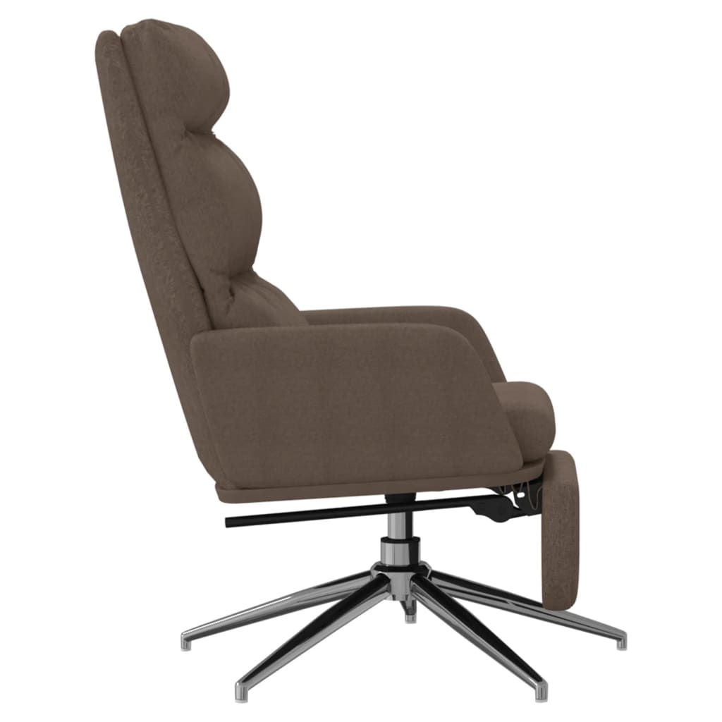 Relaxstoel met voetensteun stof taupe