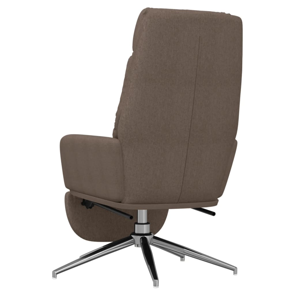 Relaxstoel met voetensteun stof taupe