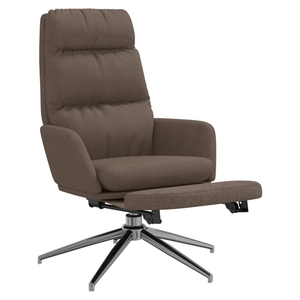 Relaxstoel met voetensteun stof taupe