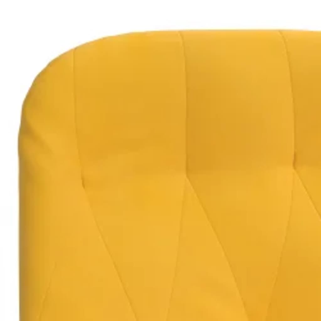 Relaxstoel met voetenbank fluweel mosterdgeel