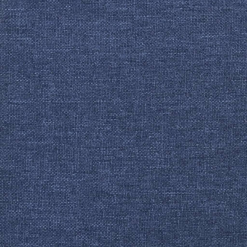 Relaxstoel met voetenbank stof blauw