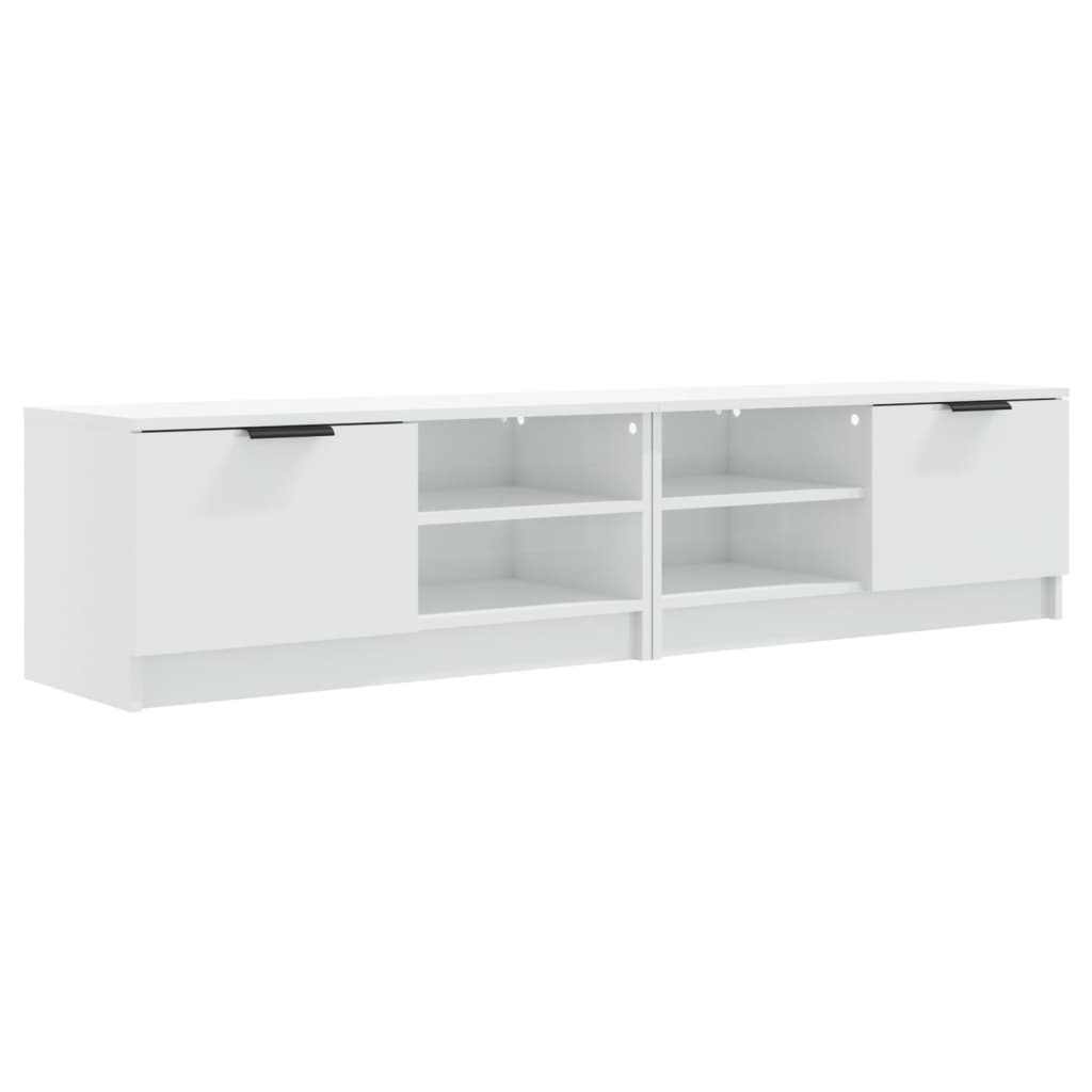 Tv-meubels 2 st 80x35x36,5 cm bewerkt hout hoogglans wit