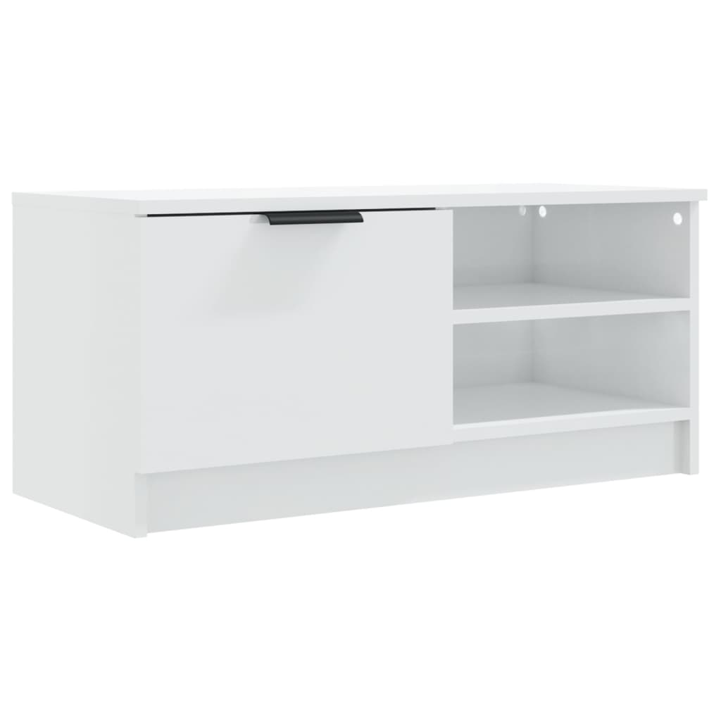 Tv-meubels 2 st 80x35x36,5 cm bewerkt hout hoogglans wit
