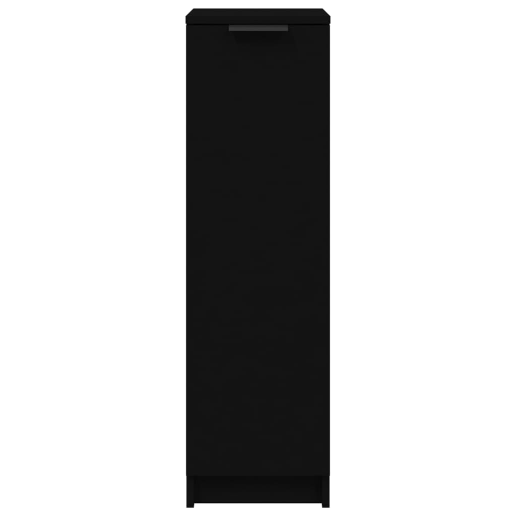Schoenenkast 30x35x100 cm bewerkt hout zwart