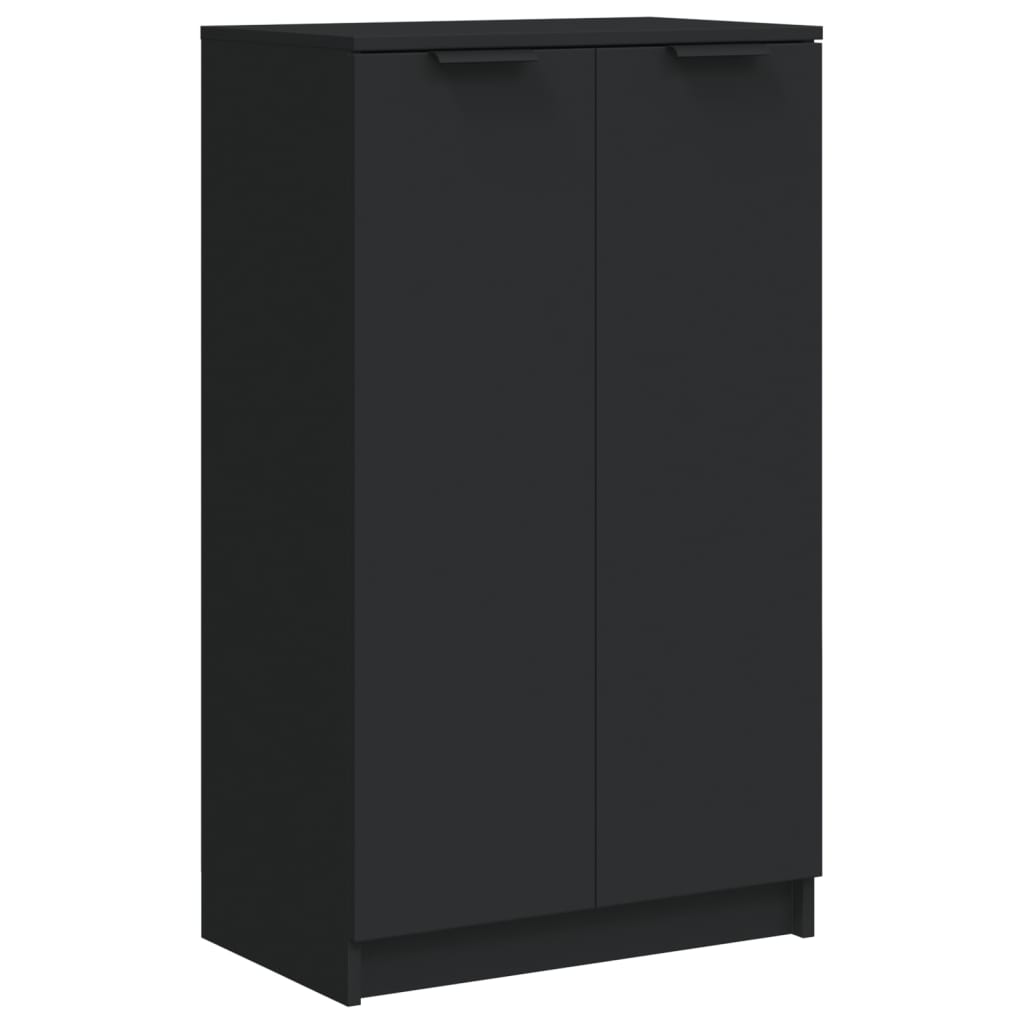 Schoenenkast 59x35x100 cm bewerkt hout zwart
