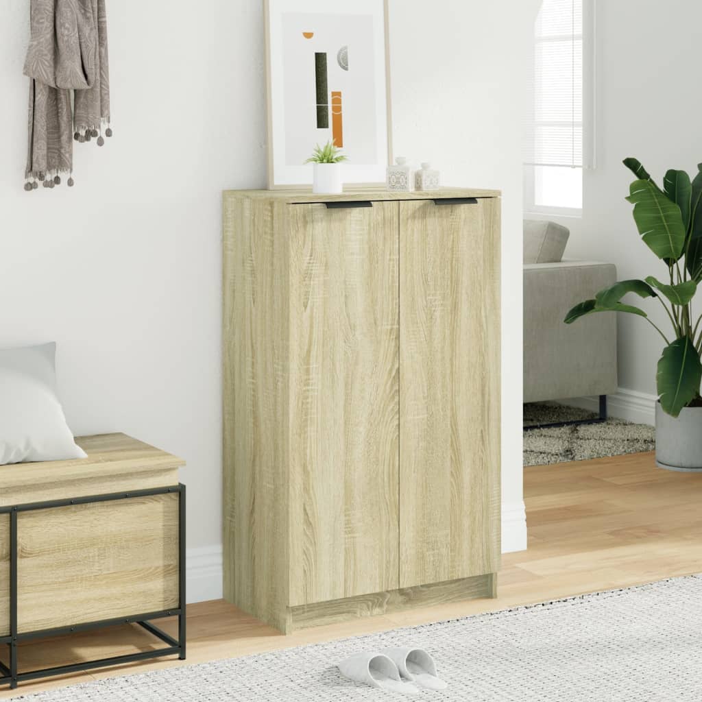 Schoenenkast 59x35x100 cm bewerkt hout sonoma eikenkleurig