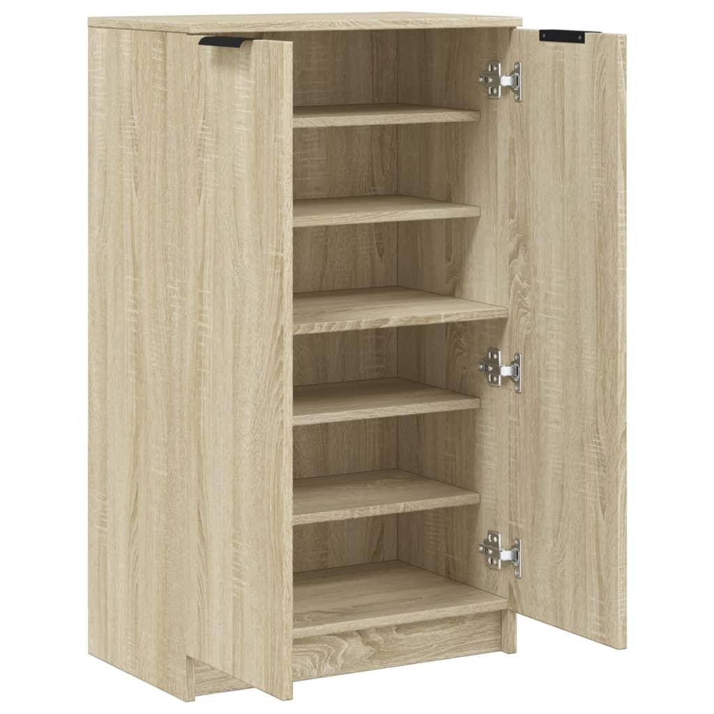 Schoenenkast 59x35x100 cm bewerkt hout sonoma eikenkleurig