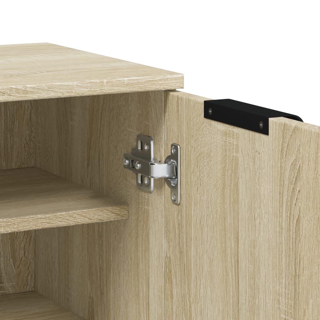 Schoenenkast 59x35x100 cm bewerkt hout sonoma eikenkleurig