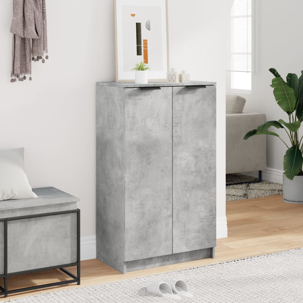 Schoenenkast 59x35x100 cm bewerkt hout betongrijs