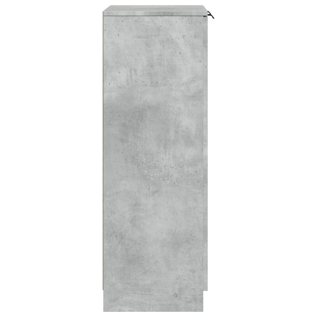 Schoenenkast 59x35x100 cm bewerkt hout betongrijs