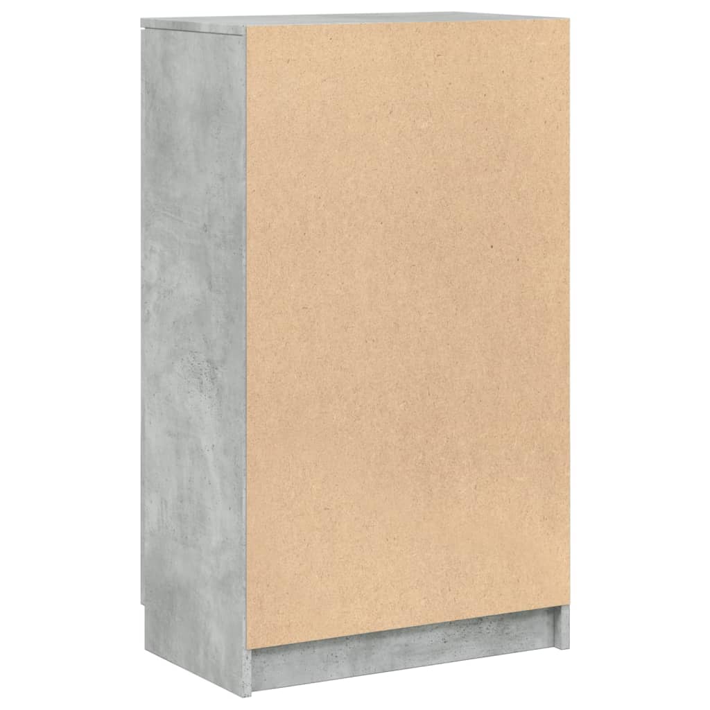 Schoenenkast 59x35x100 cm bewerkt hout betongrijs