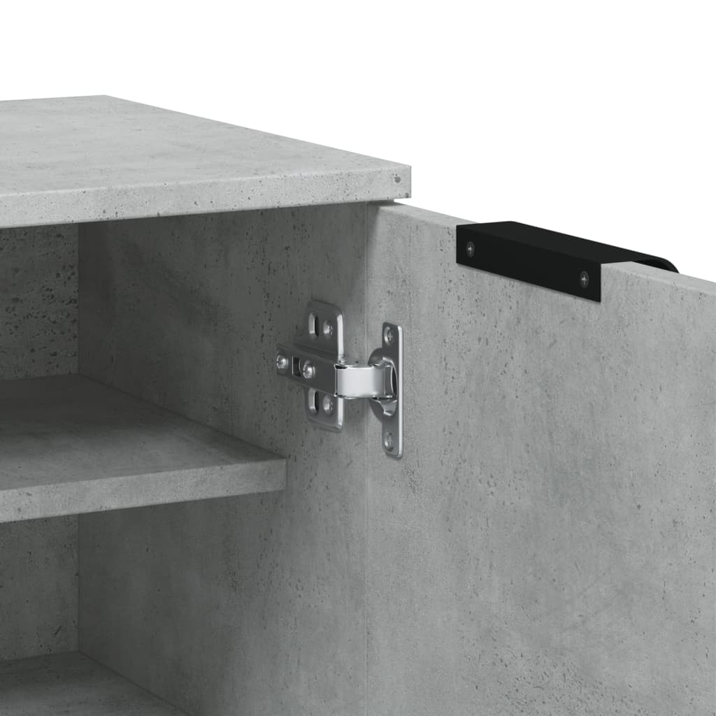 Schoenenkast 59x35x100 cm bewerkt hout betongrijs