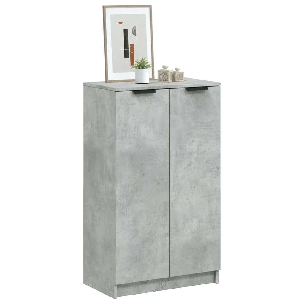 Schoenenkast 59x35x100 cm bewerkt hout betongrijs