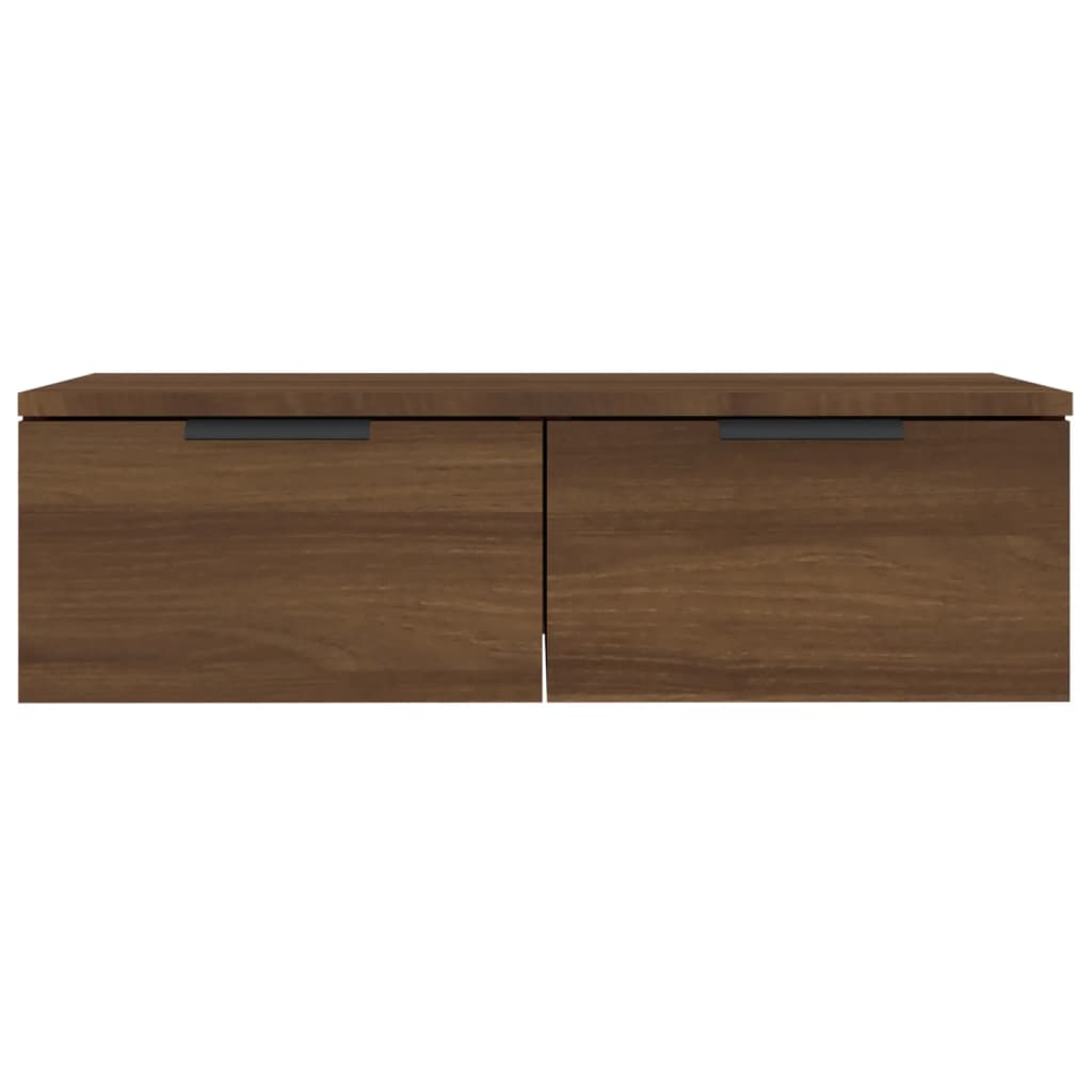 Wandkast 68x30x20 cm bewerkt hout bruin eikenkleur
