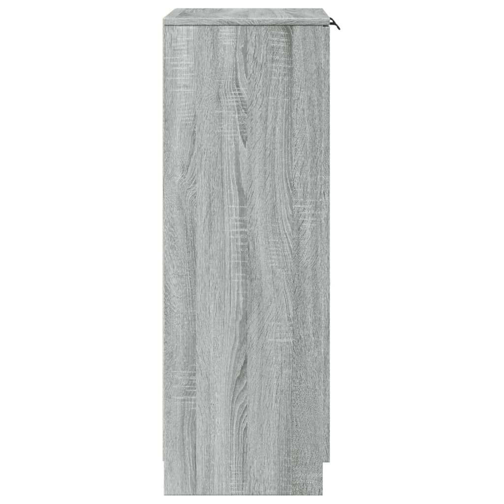 Schoenenkast 59x35x100 cm bewerkt hout grijs sonoma eikenkleur
