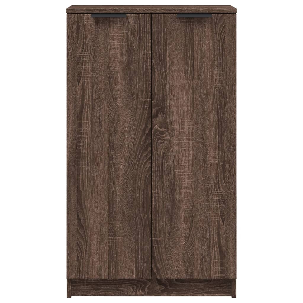 Schoenenkast 59x35x100 cm bewerkt hout bruin eikenkleur