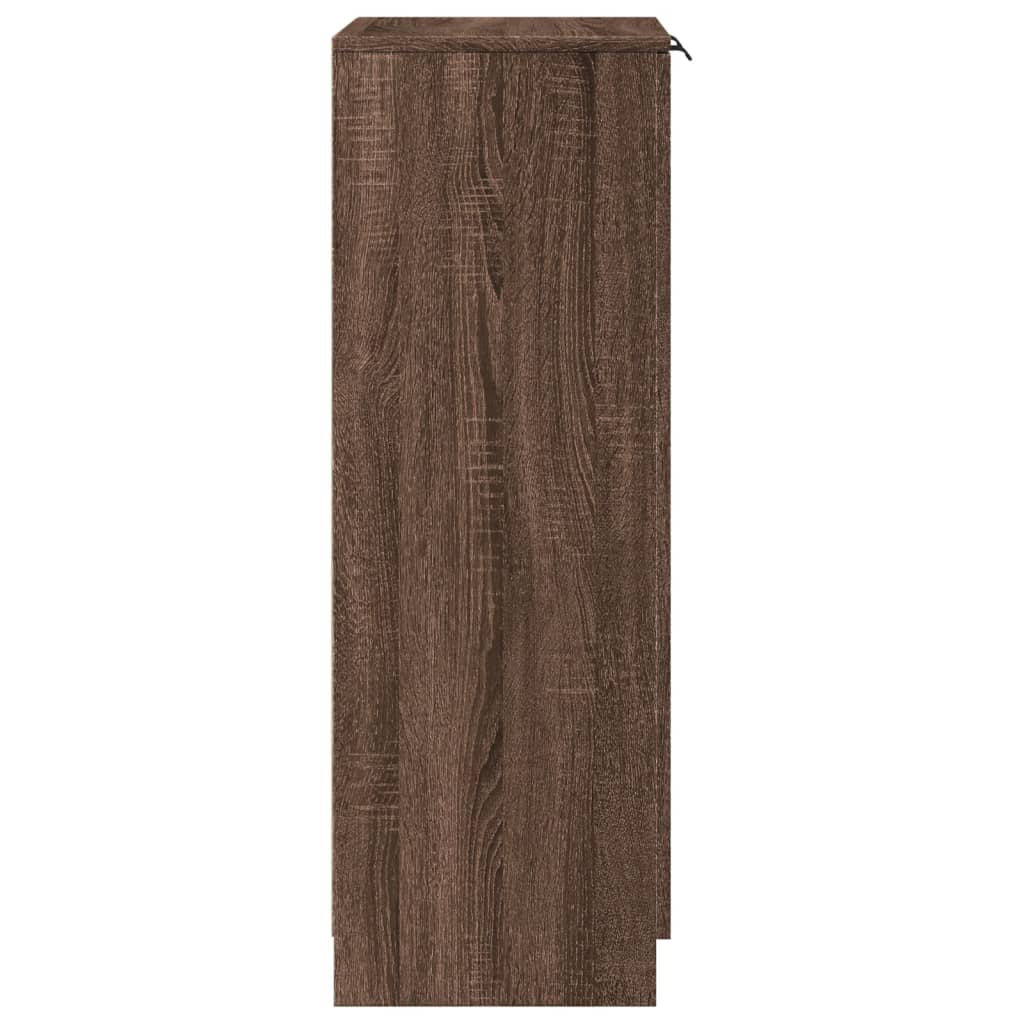 Schoenenkast 59x35x100 cm bewerkt hout bruin eikenkleur