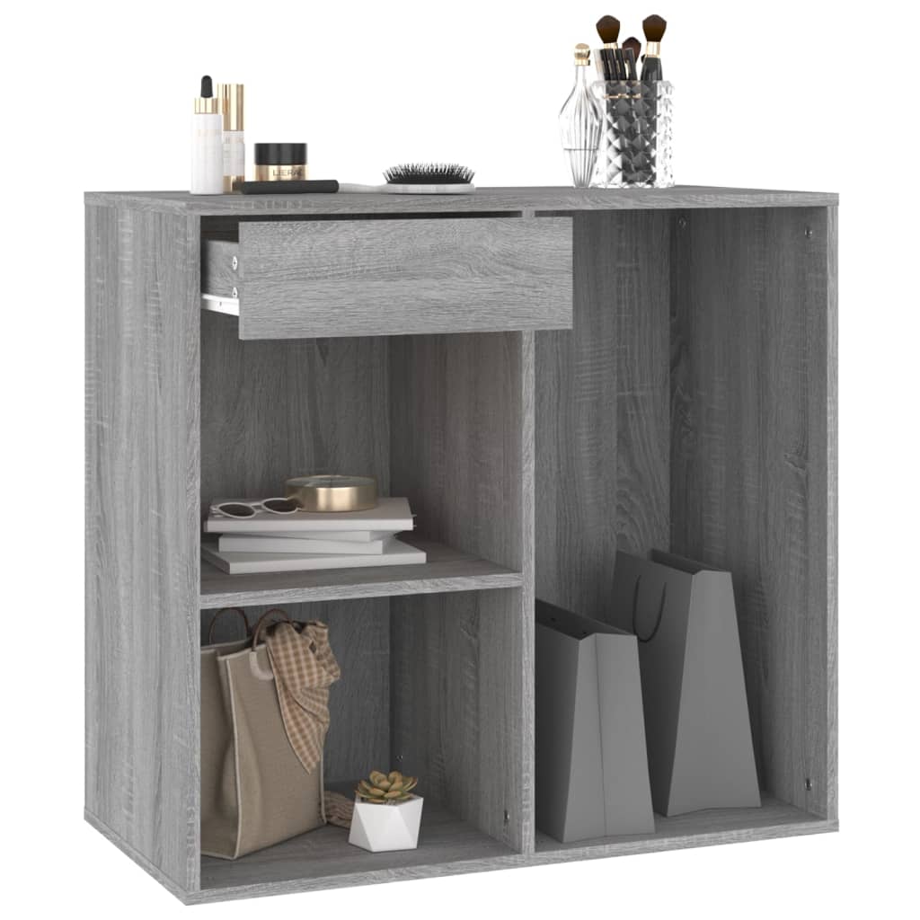Cosmeticakast 80x40x75 cm bewerkt hout grijs sonoma eikenkleur