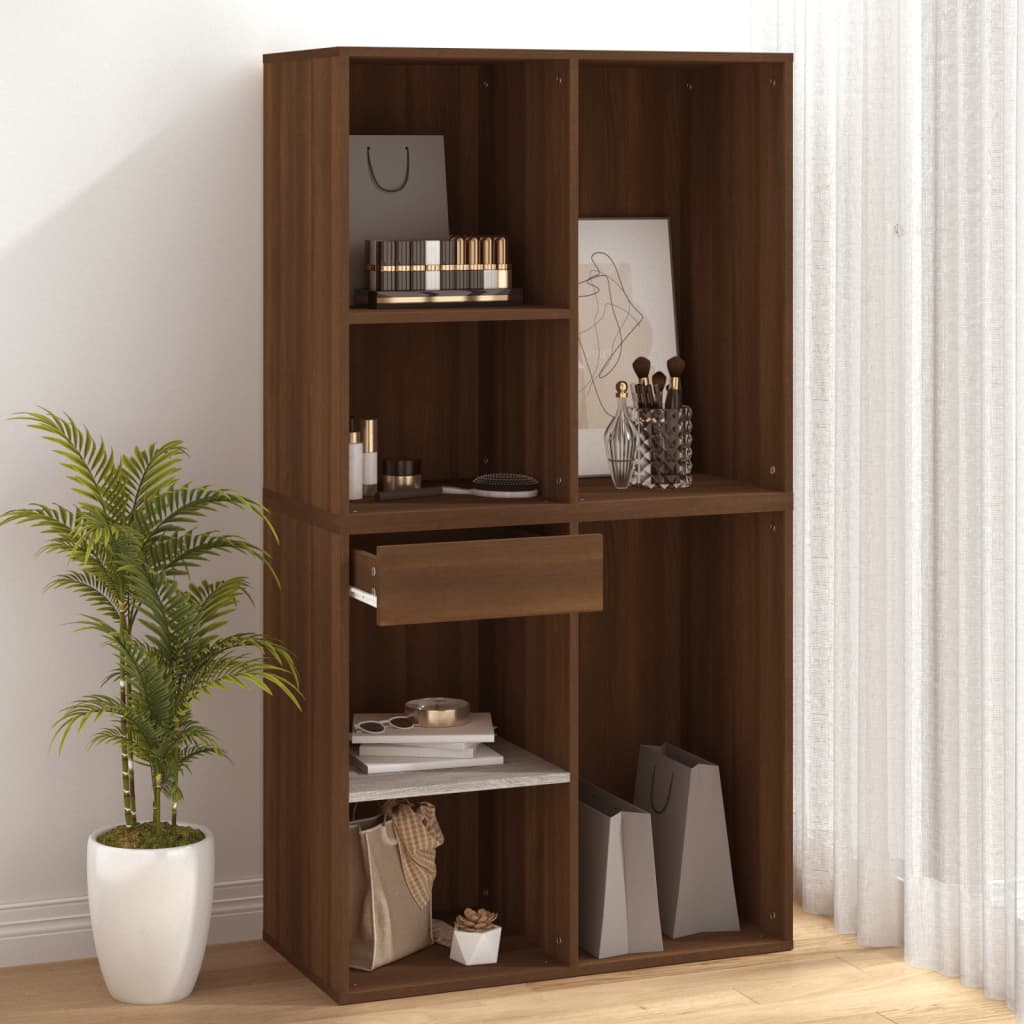 Cosmeticakast 80x40x75 cm bewerkt hout bruin eikenkleur