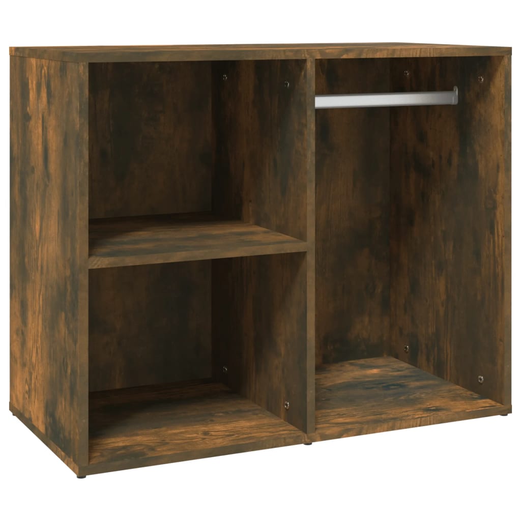 Kledingkast 80x40x65 cm bewerkt hout gerookt eikenkleurig